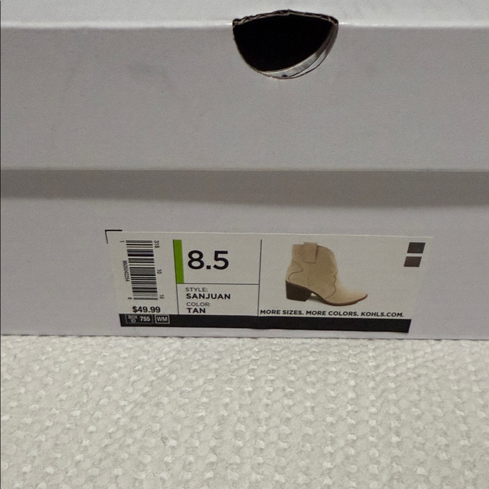 SONOMA Beige Ankle Booties with Block Heel Women’s Size 8.5 - Picture 7 of 7